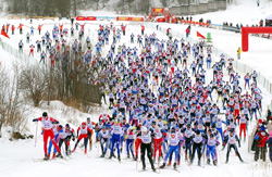 Первый Крещенский лыжный марафон в Красногорске.